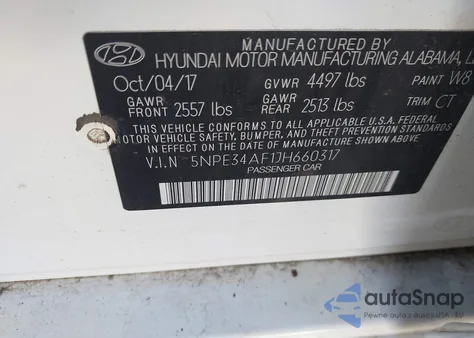 2018 Hyundai Sonata Sel z USA, uszkodzony, nr VIN 5NPE34AF1JH660317